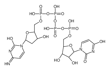 [[(2R,3S,5R)-5-(4-amino-2-oxopyrimidin-1-yl)-3-hydroxyoxolan-2-yl]methoxy-hydroxyphosphoryl] [[[(2R,3S,4R,5S)-5-(2,4-dioxopyrimidin-1-yl)-3,4-dihydroxyoxolan-2-yl]methoxy-hydroxyphosphoryl]oxy-hydroxyphosphoryl] hydrogen phosphate结构式