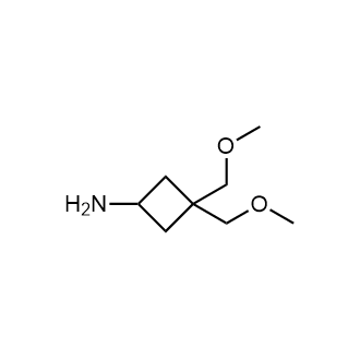 3,3-双(甲氧基甲基)环丁胺结构式