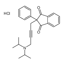 2-[4-[di(propan-2-yl)amino]but-2-ynyl]-2-phenylindene-1,3-dione,hydrochloride Structure