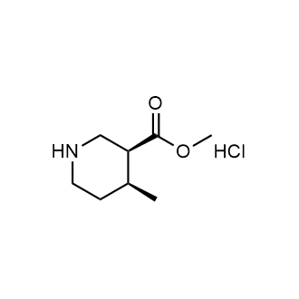 (3S,4S)-4-甲基哌啶-3-羧酸甲酯;盐酸盐结构式