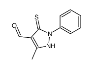 5-methyl-2-phenyl-3-sulfanylidene-1H-pyrazole-4-carbaldehyde Structure