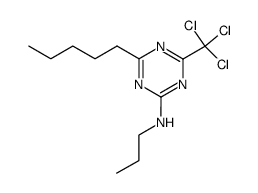 (4-pentyl-6-trichloromethyl-[1,3,5]triazin-2-yl)-propyl-amine结构式