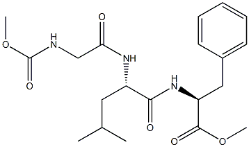 (Methoxycarbonyl)Gly-L-Leu-L-Phe-OMe结构式