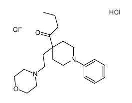 1-[4-(2-morpholin-4-ium-4-ylethyl)-1-phenylpiperidin-4-yl]butan-1-one,dichloride结构式