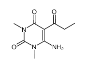 6-amino-1,3-dimethyl-5-propionylpyrimidine-2,4(1H,3H)-dione Structure