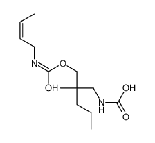 [2-[[(E)-but-2-enyl]carbamoyloxymethyl]-2-methylpentyl]carbamic acid结构式