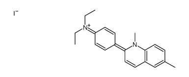 4-(1,6-dimethylquinolin-1-ium-2-yl)-N,N-diethylaniline,iodide Structure