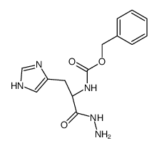 Nα-benzyloxycarbonyl-DL-histidine-hydrazide结构式