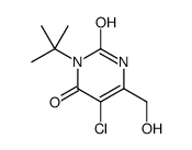 3-tert-butyl-5-chloro-6-(hydroxymethyl)-1H-pyrimidine-2,4-dione结构式