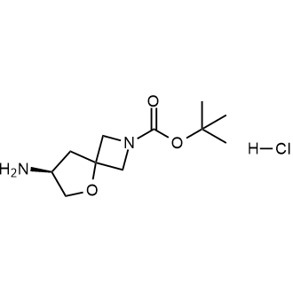 tert-Butyl (S)-7-amino-5-oxa-2-azaspiro[3.4]octane-2-carboxylate hydrochloride structure