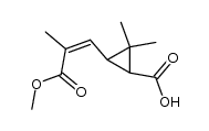 [1R,(+)]-3α-[(E)-2-Methoxycarbonyl-1-propenyl]-2,2-dimethylcyclopropanecarboxylic acid Structure