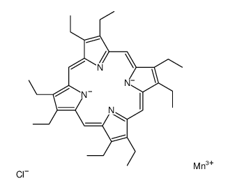 2,3,7,8,12,13,17,18-八乙基-21H,23H-卟吩锰(III)氯化物结构式