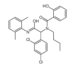 Benzeneacetamide, alpha-[butyl(2-hydroxybenzoyl)amino]-2,4-dichloro-N-(2,6-dimethylphenyl)- (9CI) Structure