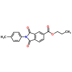 Propyl 2-(4-methylphenyl)-1,3-dioxo-5-isoindolinecarboxylate structure