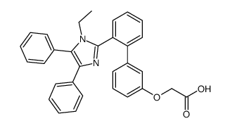 2-[3-[2-(1-ethyl-4,5-diphenylimidazol-2-yl)phenyl]phenoxy]acetic acid Structure