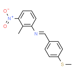 (2-methyl-3-nitrophenyl)[4-(methylsulfanyl)benzylidene]amine picture