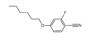 2-fluoro-4-(hexyloxy)benzonitrile Structure