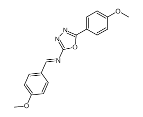 (4-methoxy-benzylidene)-[5-(4-methoxy-phenyl)-[1,3,4]oxadiazol-2-yl]-amine Structure