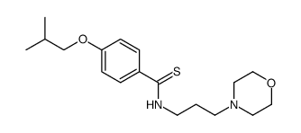 p-Isobutoxy-N-(3-morpholinopropyl)thiobenzamide structure