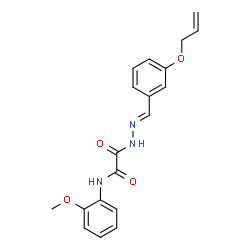 2-{2-[3-(allyloxy)benzylidene]hydrazino}-N-(2-methoxyphenyl)-2-oxoacetamide Structure