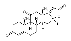 16-beta-Hydroxy-3,11-dioxopregna-4,17(20)-dien-21-oic acid, gamma-lactone结构式