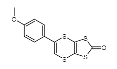5-(4'-methoxyphenyl)-[1,3]dithiolo[4,5-b][1,4]dithiin-2-one Structure