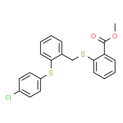 METHYL 2-((2-[(4-CHLOROPHENYL)SULFANYL]BENZYL)SULFANYL)BENZENECARBOXYLATE结构式