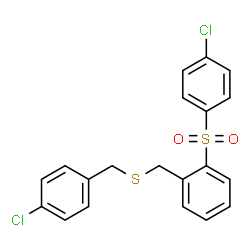 (2-([(4-CHLOROBENZYL)SULFANYL]METHYL)PHENYL)(4-CHLOROPHENYL)DIOXO-LAMBDA6-SULFANE structure