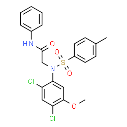 2-(2,4-DICHLORO-5-METHOXY[(4-METHYLPHENYL)SULFONYL]ANILINO)-N-PHENYLACETAMIDE结构式