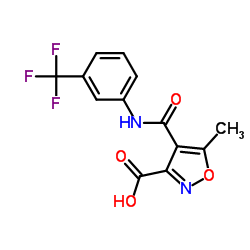 3-CARBOXY-5-METHYLISOXAZOLE-4-CARBOX(3-TRIFLUOROMETHYL)ANILIDE结构式