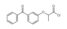 2-(3-benzoylphenoxy)propionic acid chloride结构式