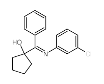 1-[N-(3-chlorophenyl)-C-phenyl-carbonimidoyl]cyclopentan-1-ol结构式