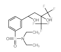 Benzenesulfonamide,N,N-diethyl-3-[4,4,4-trifluoro-1,3-dihydroxy-3-(trifluoromethyl)butyl]-结构式