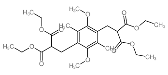 1,4-Benzenedipropanoicacid, a1,a4-bis(ethoxycarbonyl)-2,5-dimethoxy-3,6-dimethyl-,1,4-diethyl ester结构式