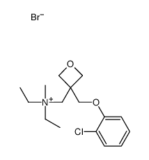 [3-[(2-chlorophenoxy)methyl]oxetan-3-yl]methyl-diethyl-methylazanium,bromide Structure