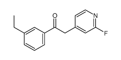 1-(3-ethylphenyl)-2-(2-fluoropyridin-4-yl)ethanone结构式