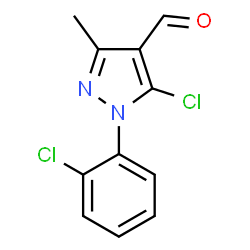 5-CHLORO-1-(2-CHLOROPHENYL)-3-METHYL-1H-PYRAZOLE-4-CARBOXALDEHYDE结构式