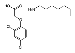 2-(2,4-dichlorophenoxy)acetic acid: heptan-1-amine Structure