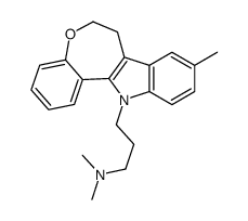 6,7-Dihydro-9-methyl-N,N-dimethyl-12H-[1]benzoxepino[5,4-b]indole-12-propan-1-amine结构式