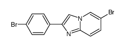 6-BROMO-2-(4-BROMOPHENYL)-IMIDAZO[1,2-A]PYRIDINE结构式