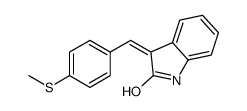 (3E)-3-[4-(Methylsulfanyl)benzylidene]-1,3-dihydro-2H-indol-2-one结构式