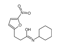 N-Cyclohexyl-5-nitro-2-furanpropanamide Structure