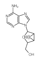 9H-Purin-6-amine, 9-b-D-lyxofuranosyl-结构式