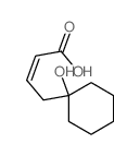 2-Butenoicacid, 4-(1-hydroxycyclohexyl)-结构式