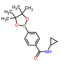 N-Cyclopropyl-4-(4,4,5,5-tetramethyl-1,3,2-dioxaborolan-2-yl)benzamide Structure