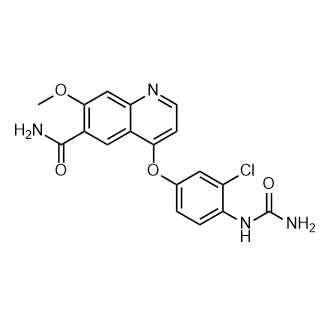 4-(3-Chloro-4-ureidophenoxy)-7-methoxyquinoline-6-carboxamide (Lenvatinib Impurity) Structure
