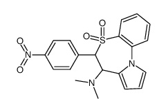 dimethyl-[6-(4-nitro-phenyl)-5,5-dioxo-6,7-dihydro-5H-5λ6-benzo[b]pyrrolo[1,2-d][1,4]thiazepin-7-yl]-amine Structure