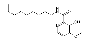 3-hydroxy-4-methoxy-N-nonylpyridine-2-carboxamide结构式