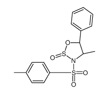 (2R,4S,5R)-4-methyl-3-(4-methylphenyl)sulfonyl-5-phenyloxathiazolidine 2-oxide结构式