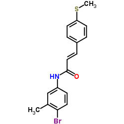 (2E)-N-(4-Bromo-3-methylphenyl)-3-[4-(methylsulfanyl)phenyl]acrylamide Structure